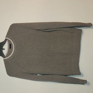 ATM taupe Cotton Cashmere Rib Knit Sweater Size L Unisex